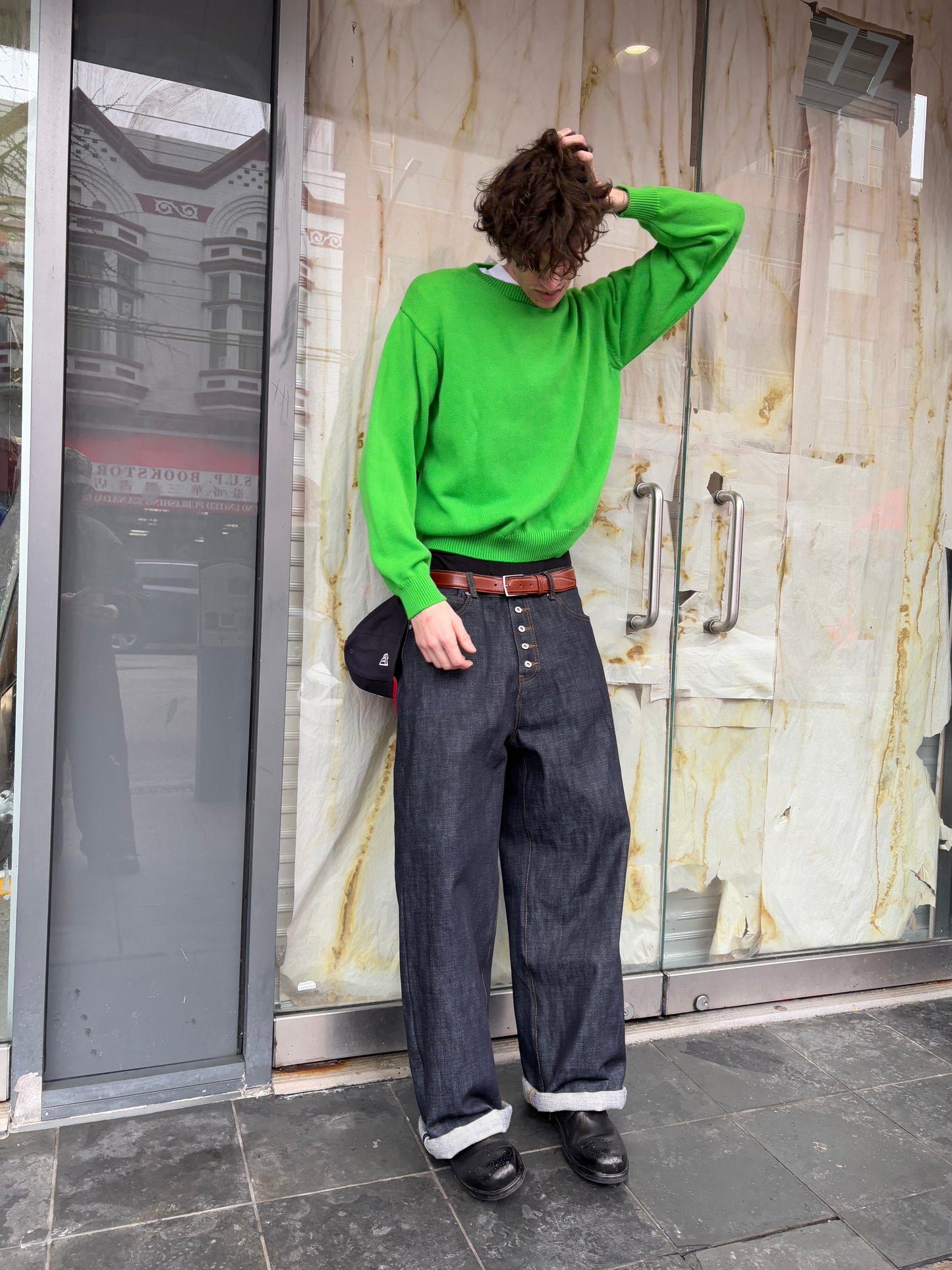 (M) Stüssy Bent Crown Green Knit