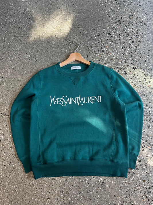 (Small) Forest Green YSL CREWNECK