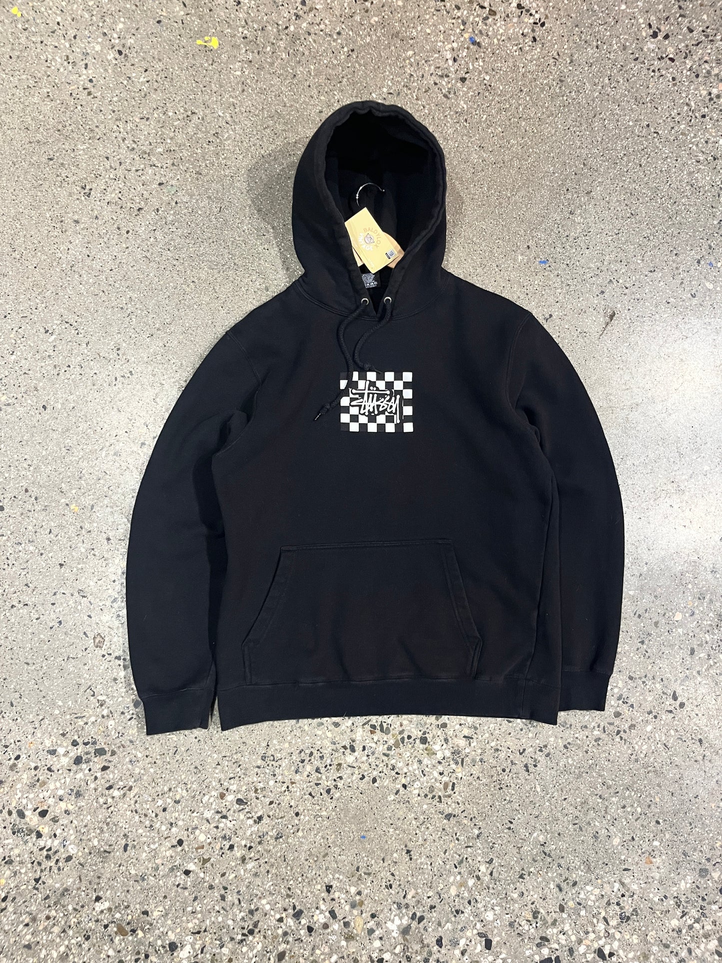 (L) Stussy Checker Hoodie