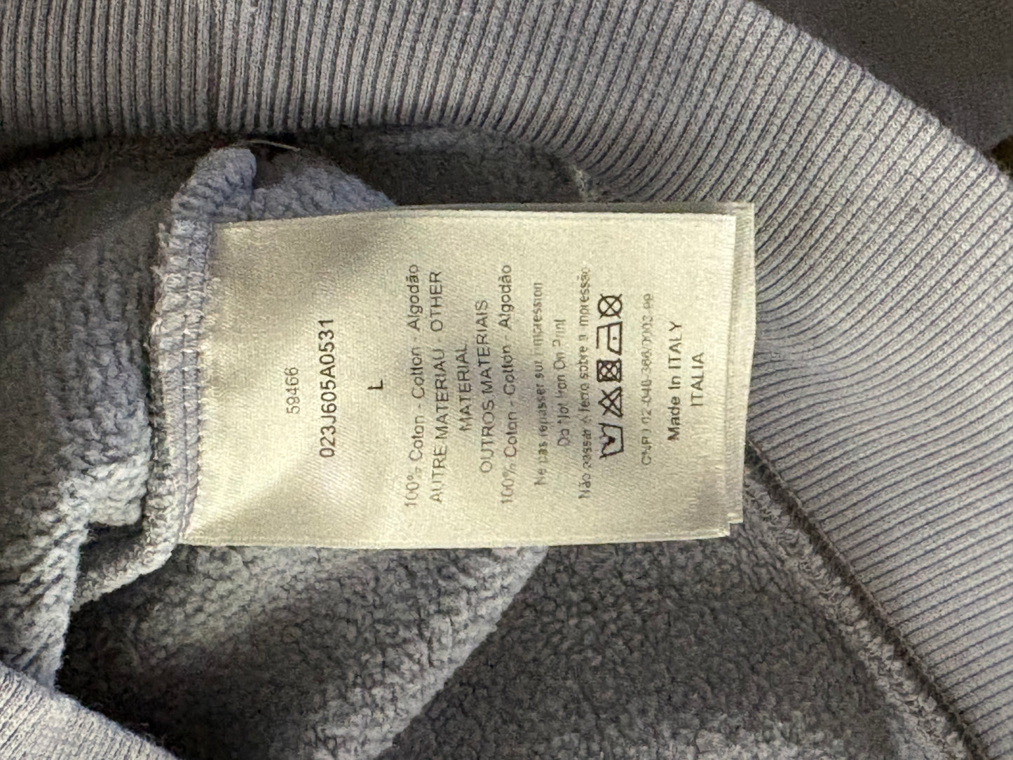 (L) Authentic Christian Dior x Daniel Arsham Blue Hoodie