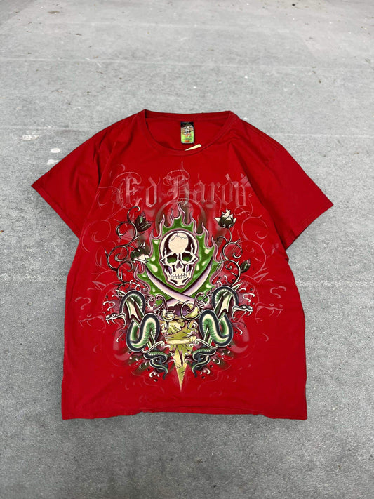 (2X) Ed Hardy Skulls Tee