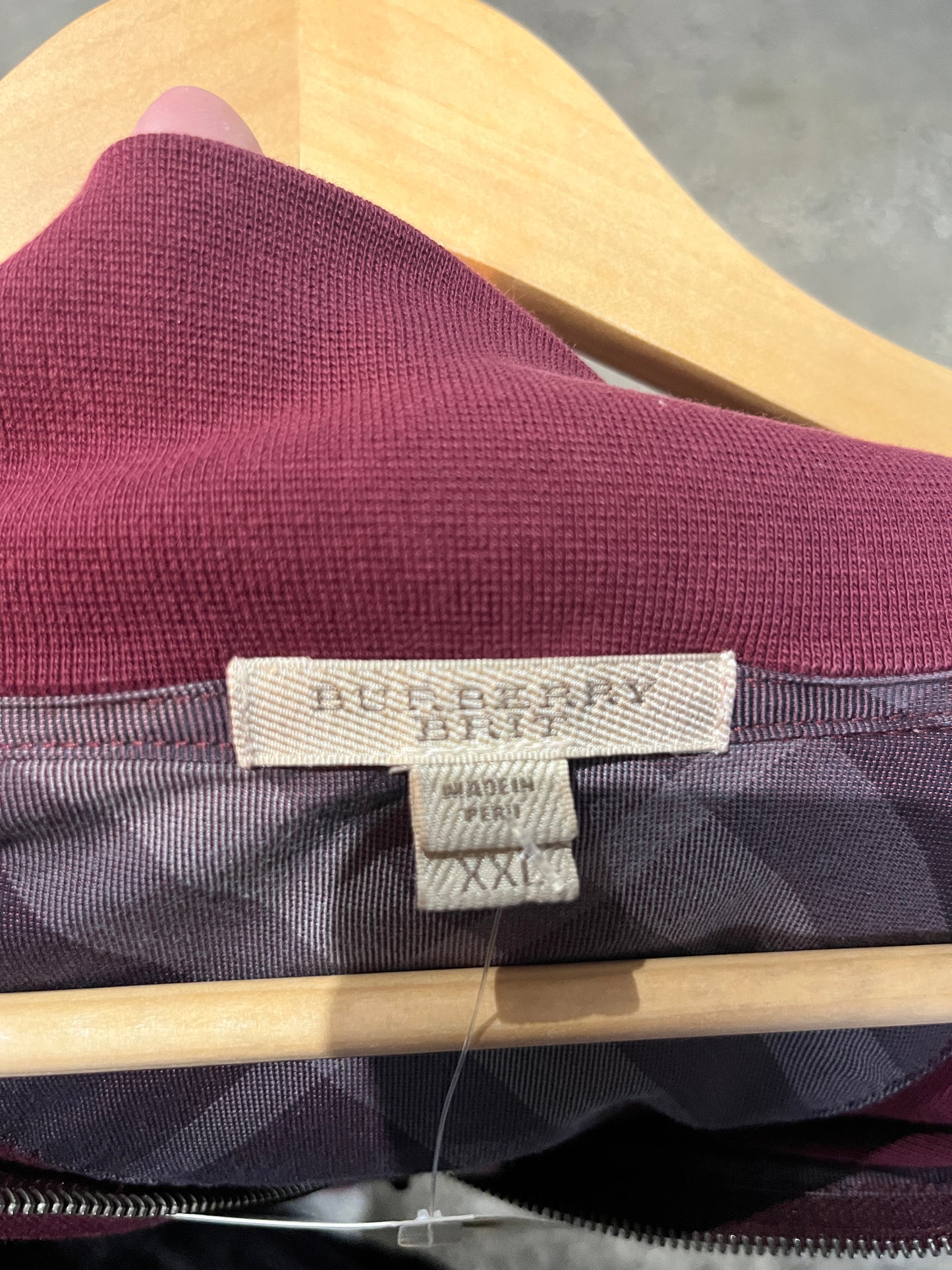 (2X) Burberry Britt Burgundy Quarter Zip