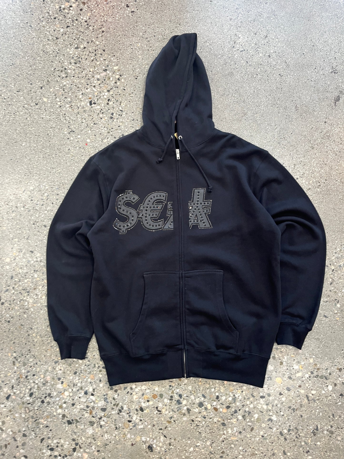 (L/XL) Wind & Sea Money Zip Hoodie BNWT