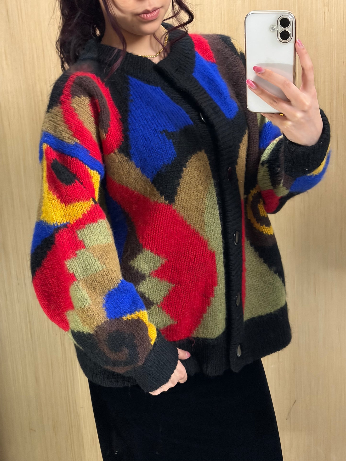 (M) Multicolor Knit Cardigan Style
