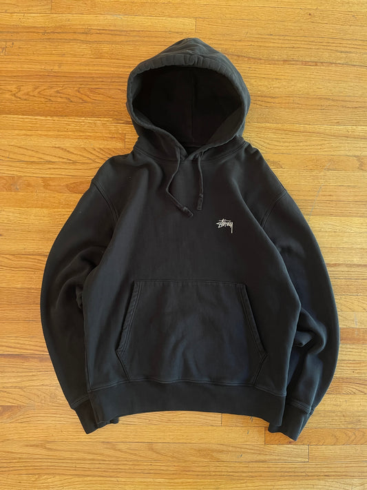 Black Stussy Spellout Hoodie