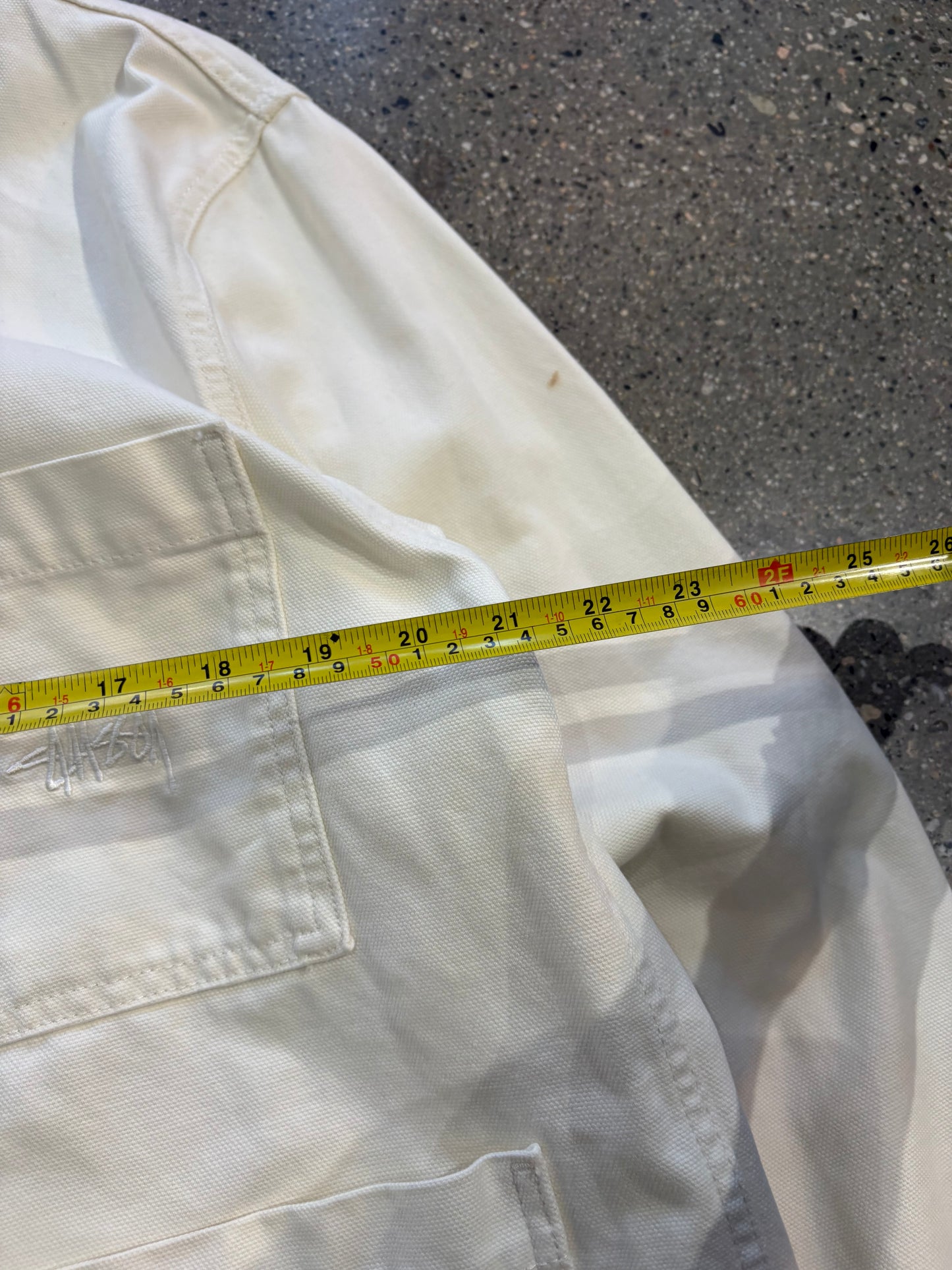 (M) Stussy White Chore