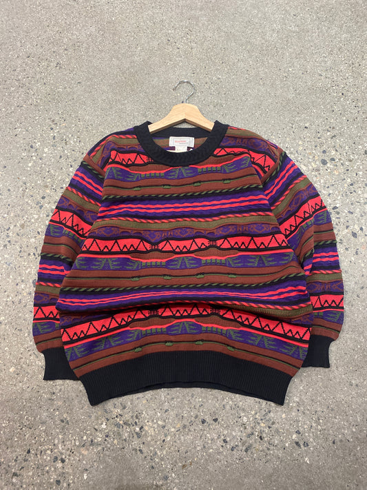(M) Vibrant 3D Coogi Style Knit