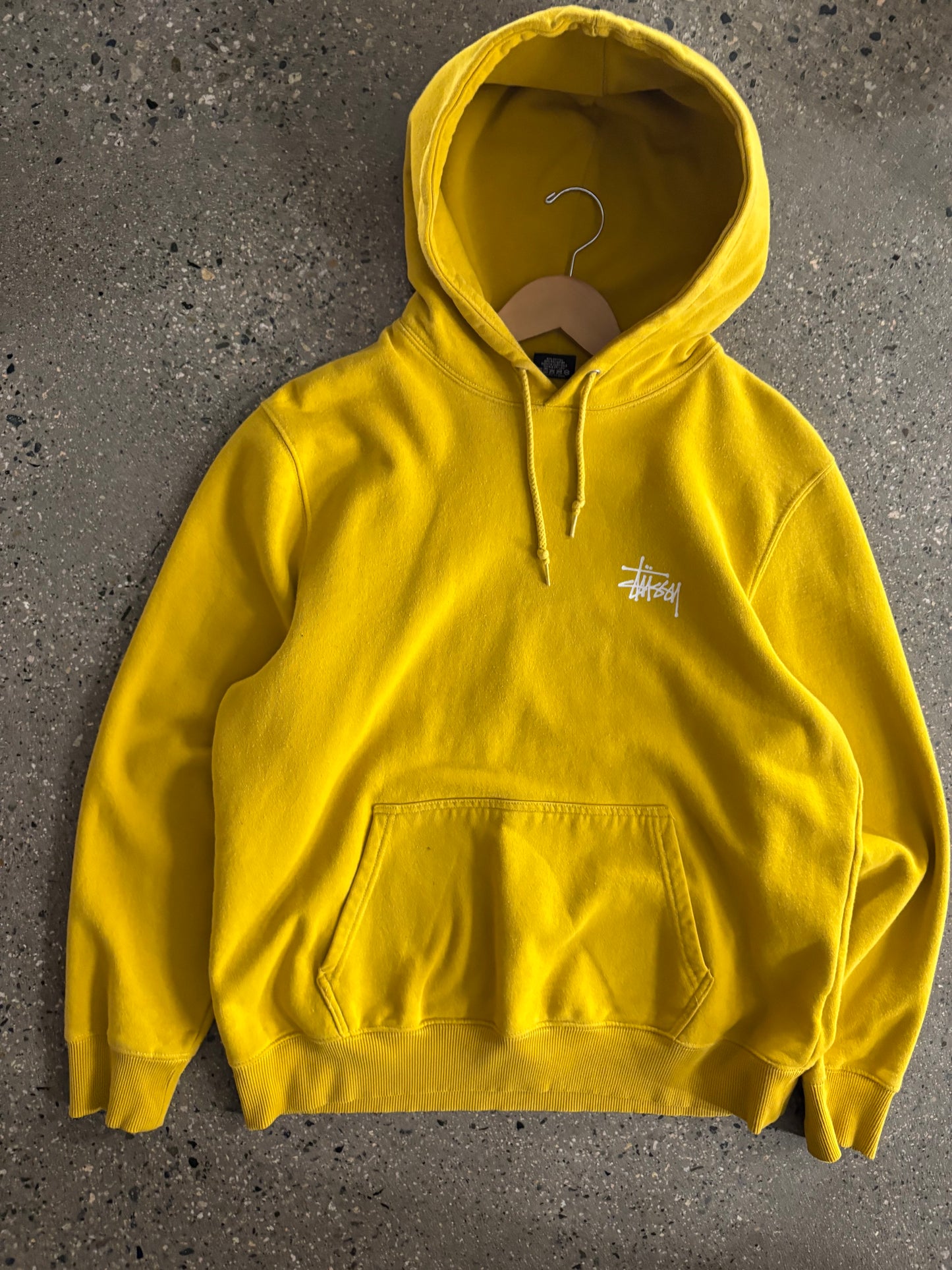 Stussy Yellow Script Hoodie
