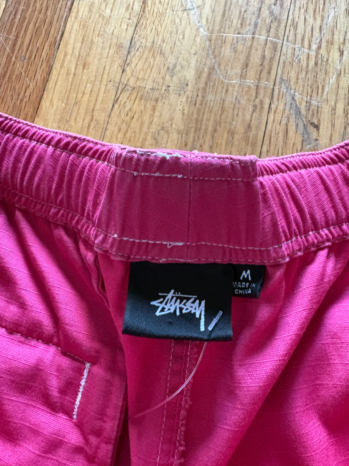 (M) Stussy Script Pink Shorts