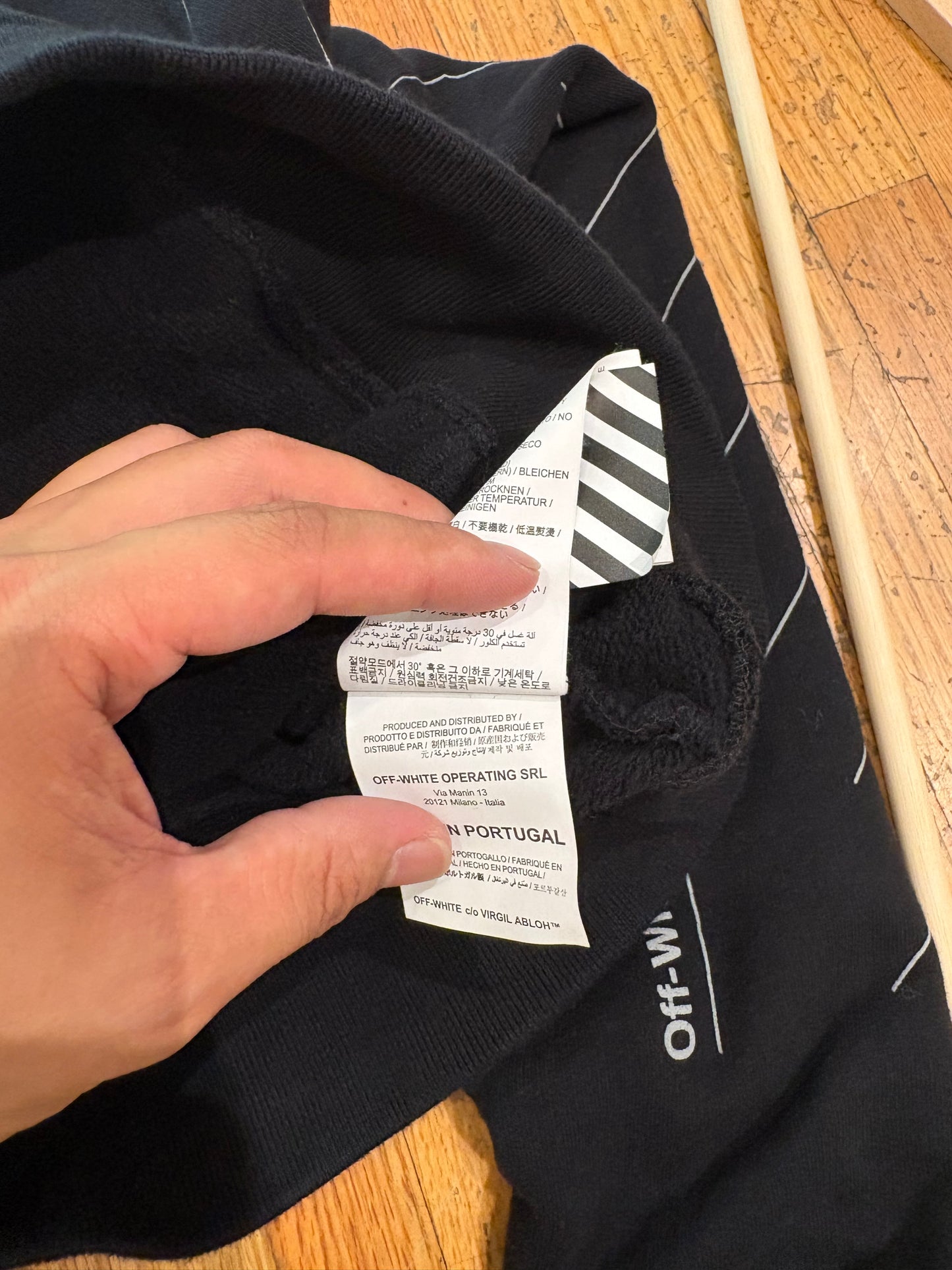 (M) BNWT Off-White FW20 Unfinished Diagonal Hoodie