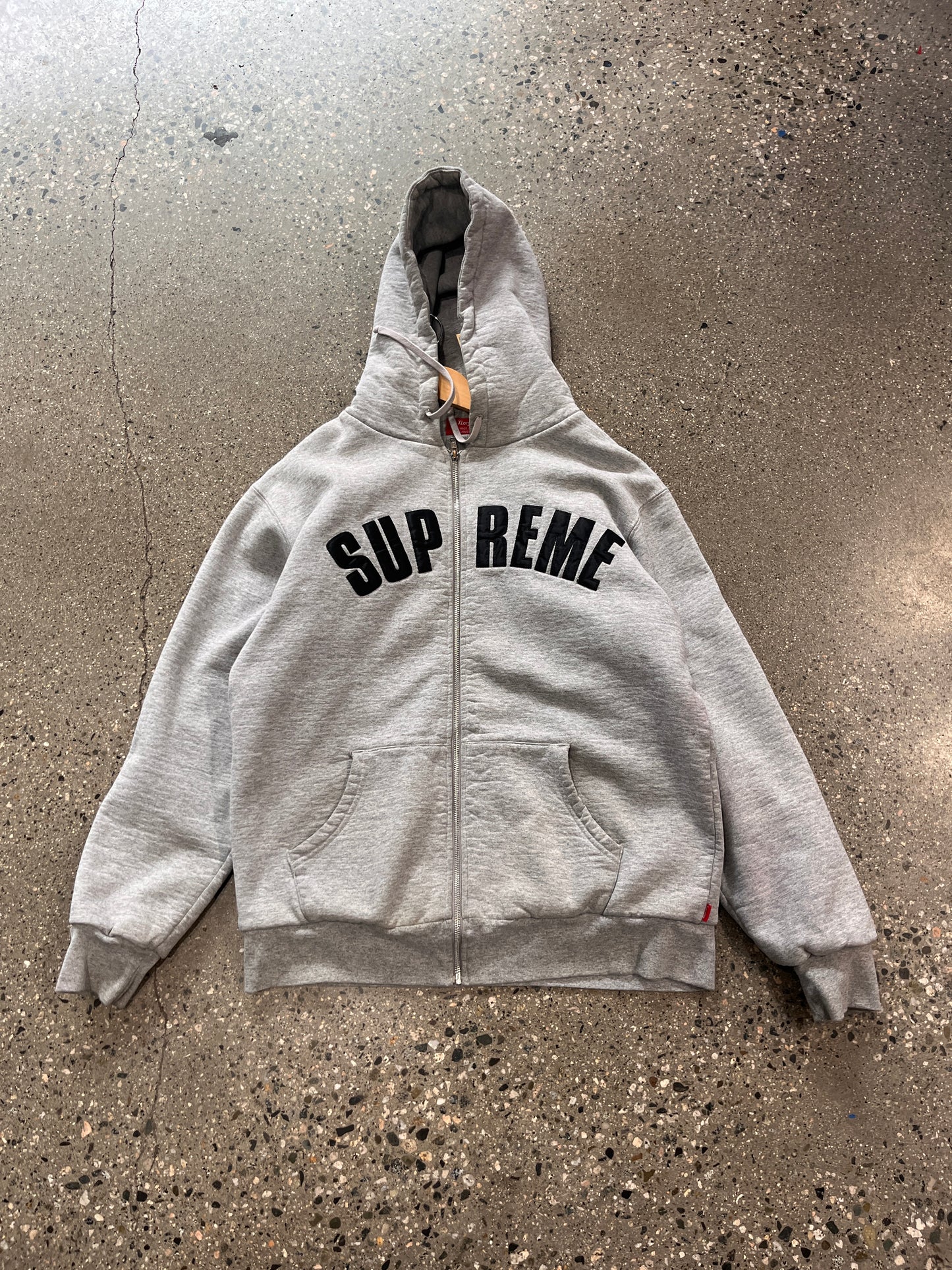 (XL) Supreme Arc Logo Thermal Zip Hoodie