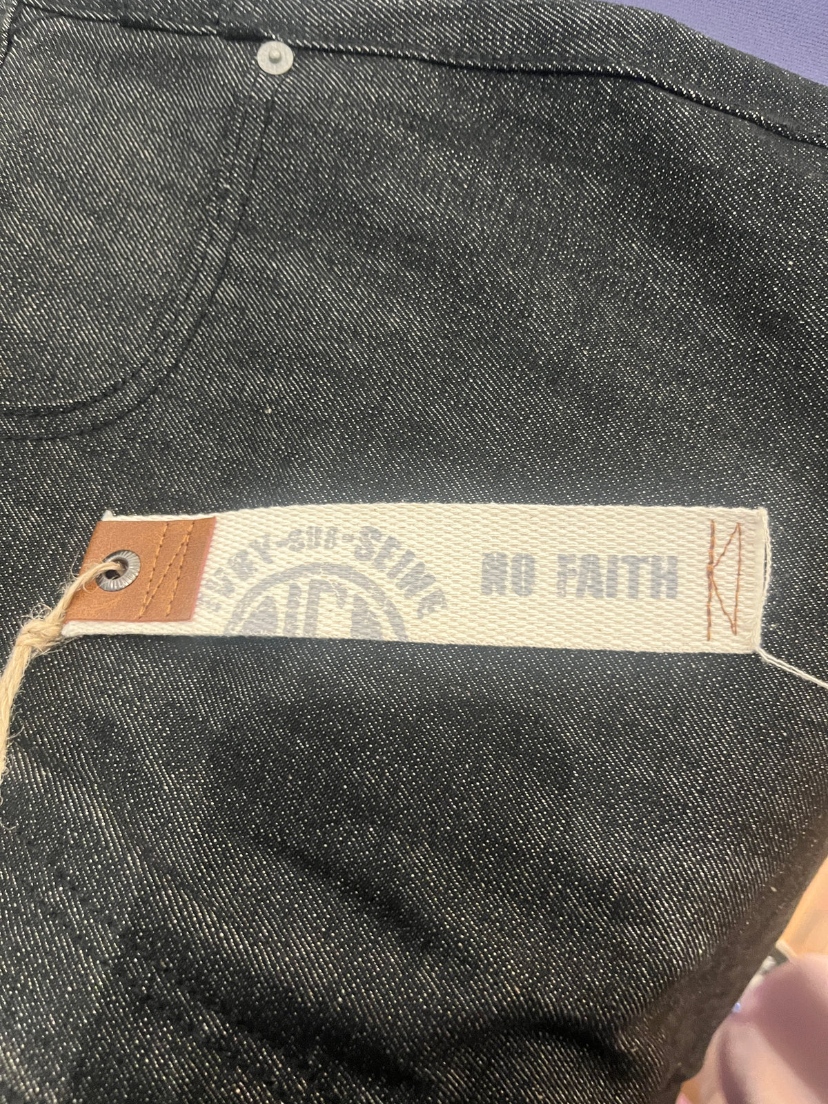 (36”) No Faith Studios Raw Denim