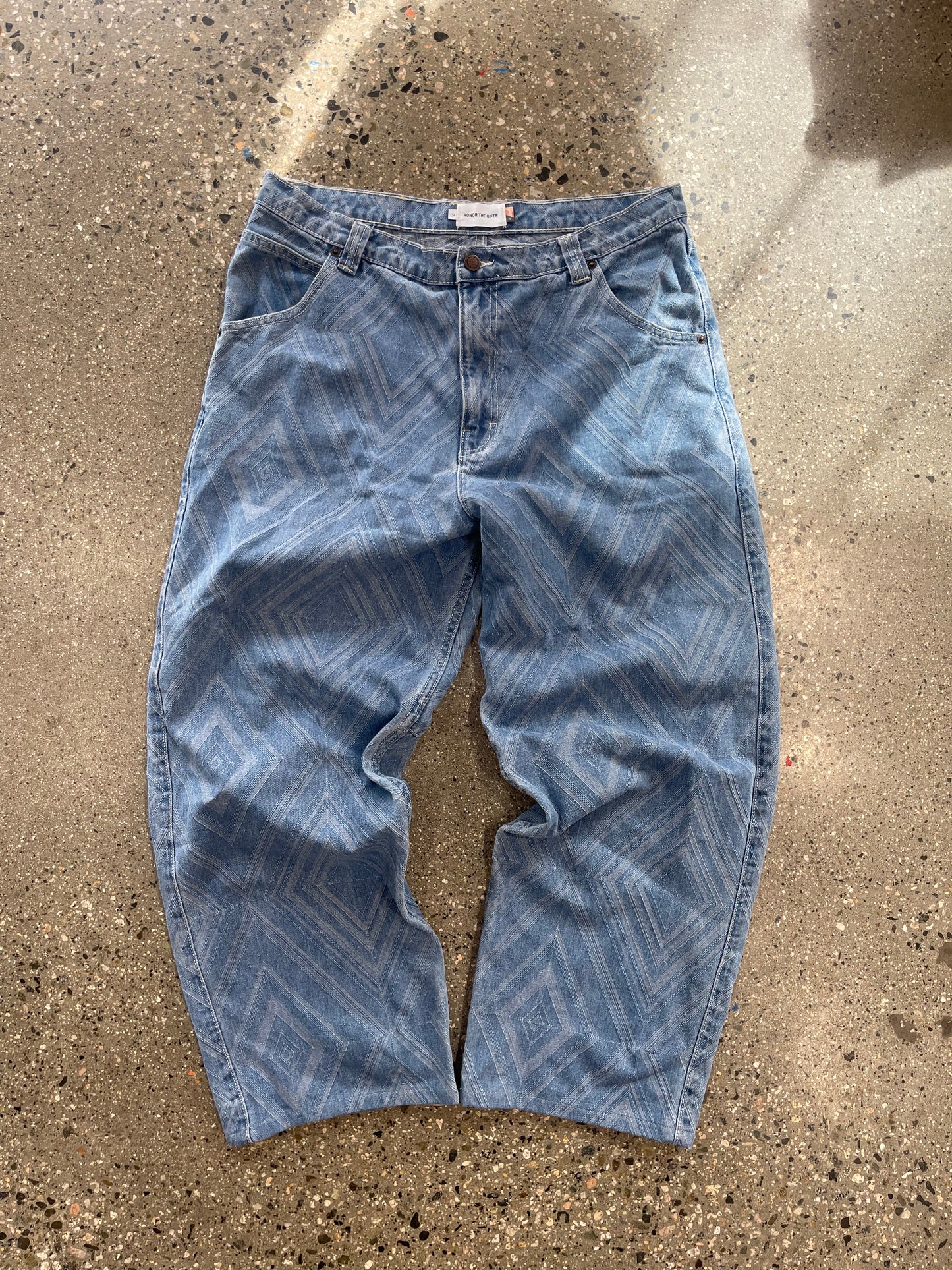 (L/XL)Honor the Gift Diamond Denim 2 Pc Set