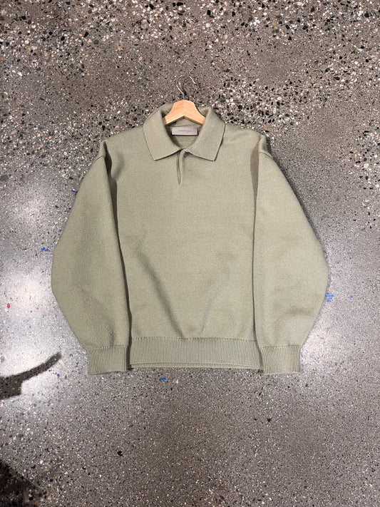(XS) Essentials Sage Green Knit Polo