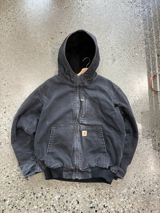(XL) Black Carhartt Utility Hooded Jkt ( No Zipper Pull)
