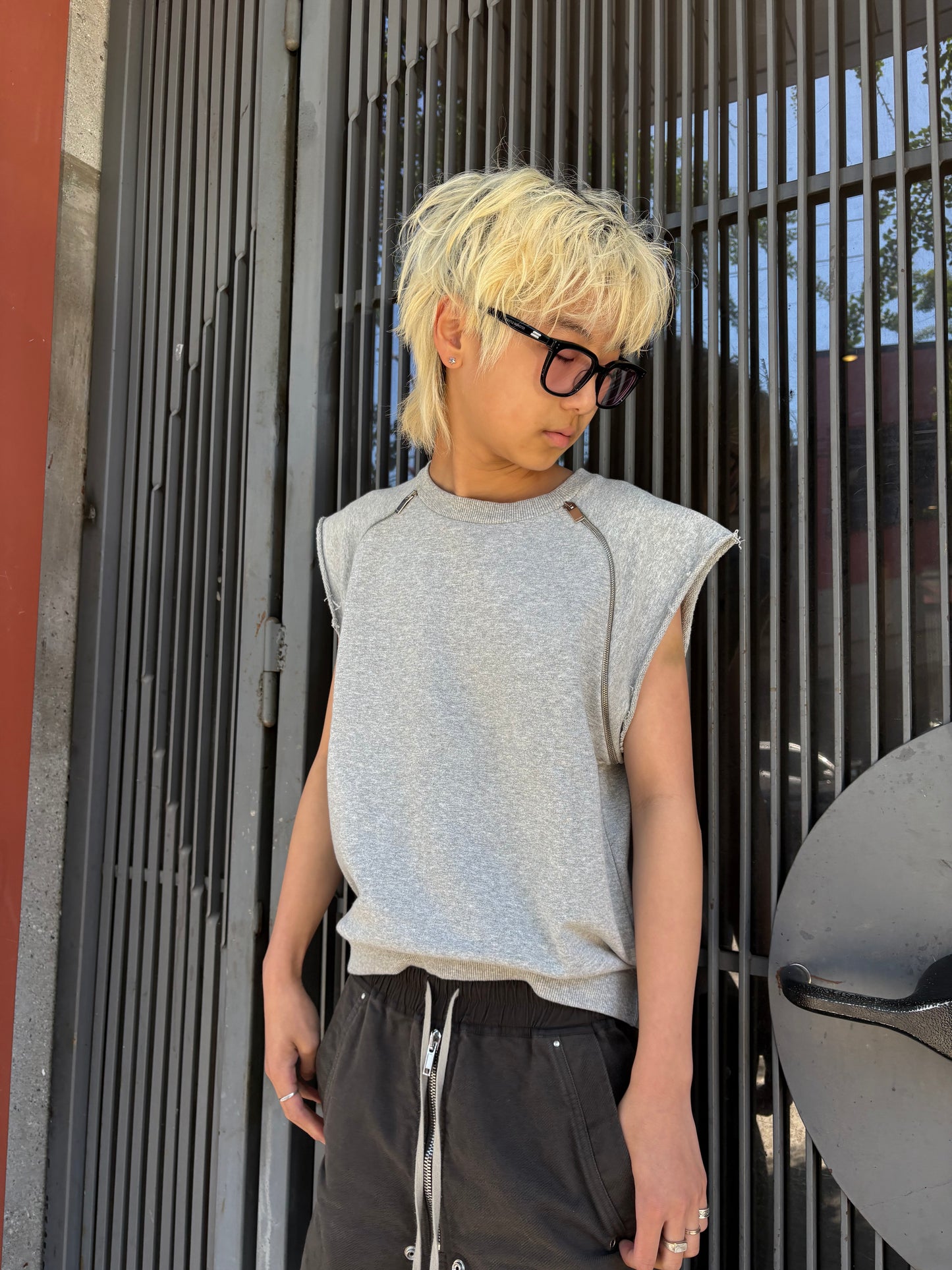 (S) Saint Laurent Sleeveless Sweatshirt