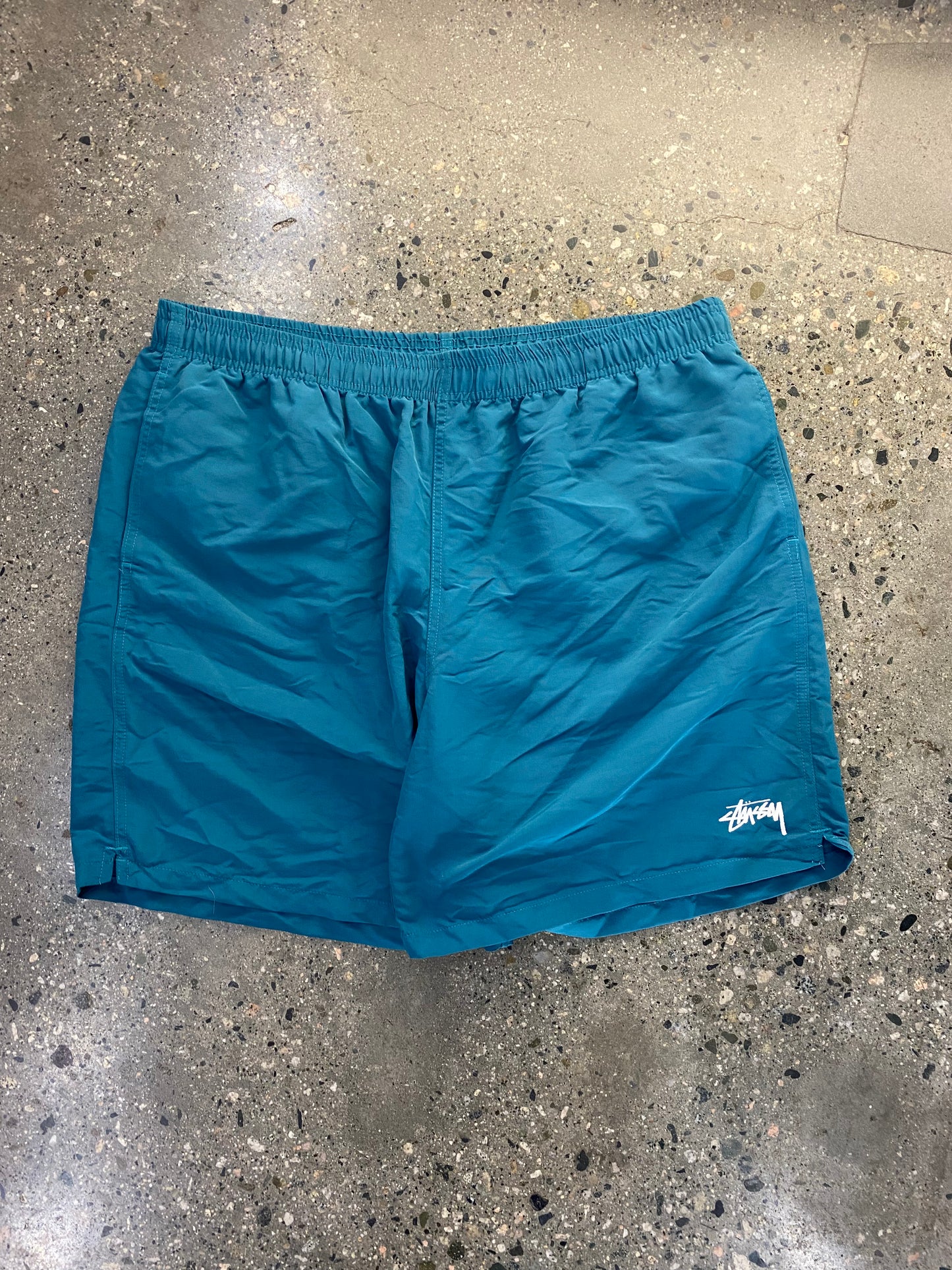 (XL) Stussy Script Aqua Short