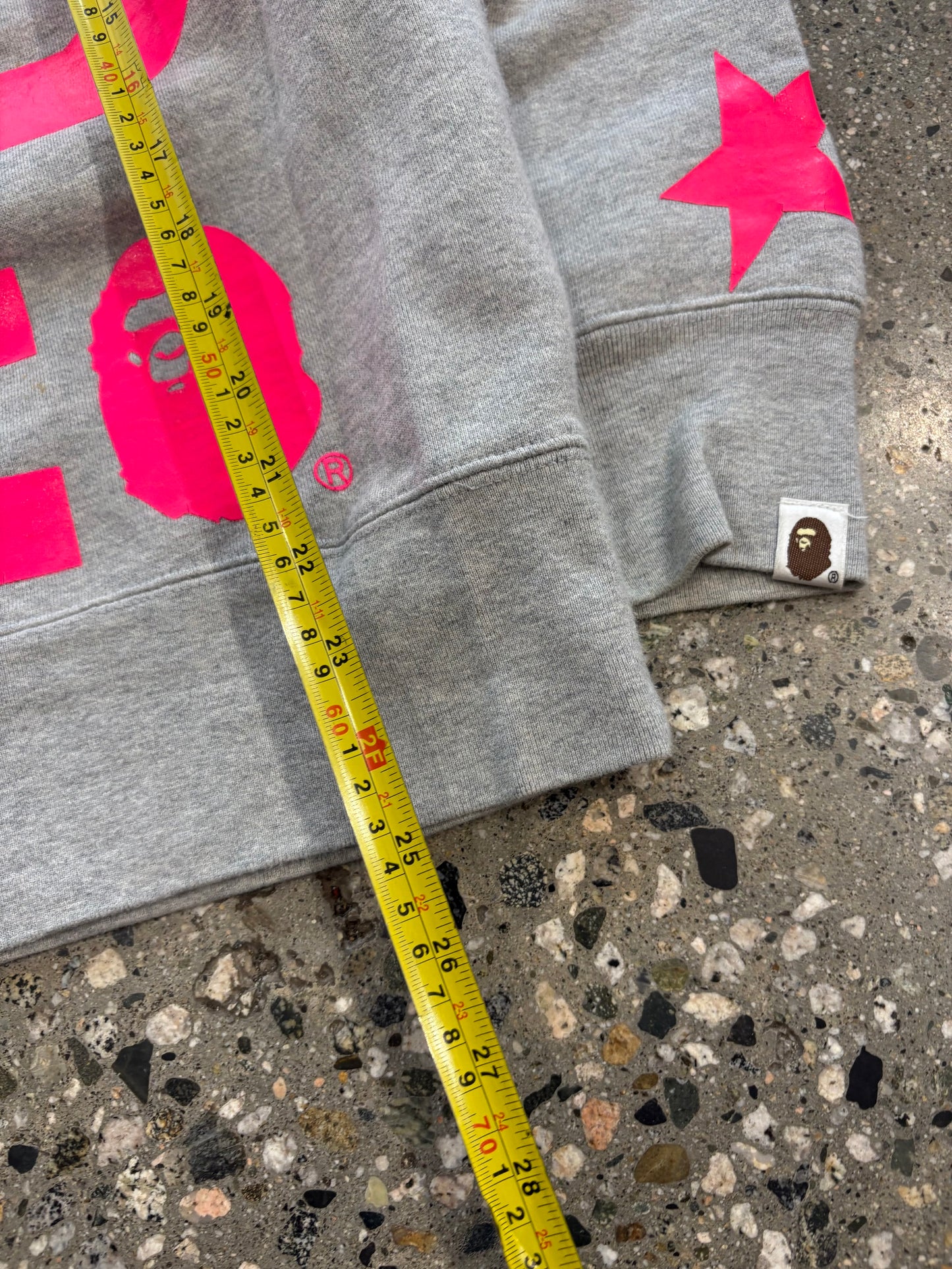 (S) 2007 Bape Neon Pink Crewneck