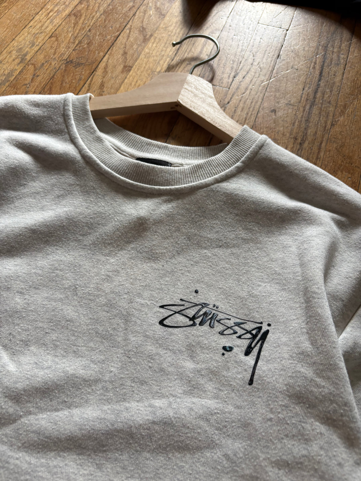 (s/m) Bootleg Stussy Liquid Crewneck