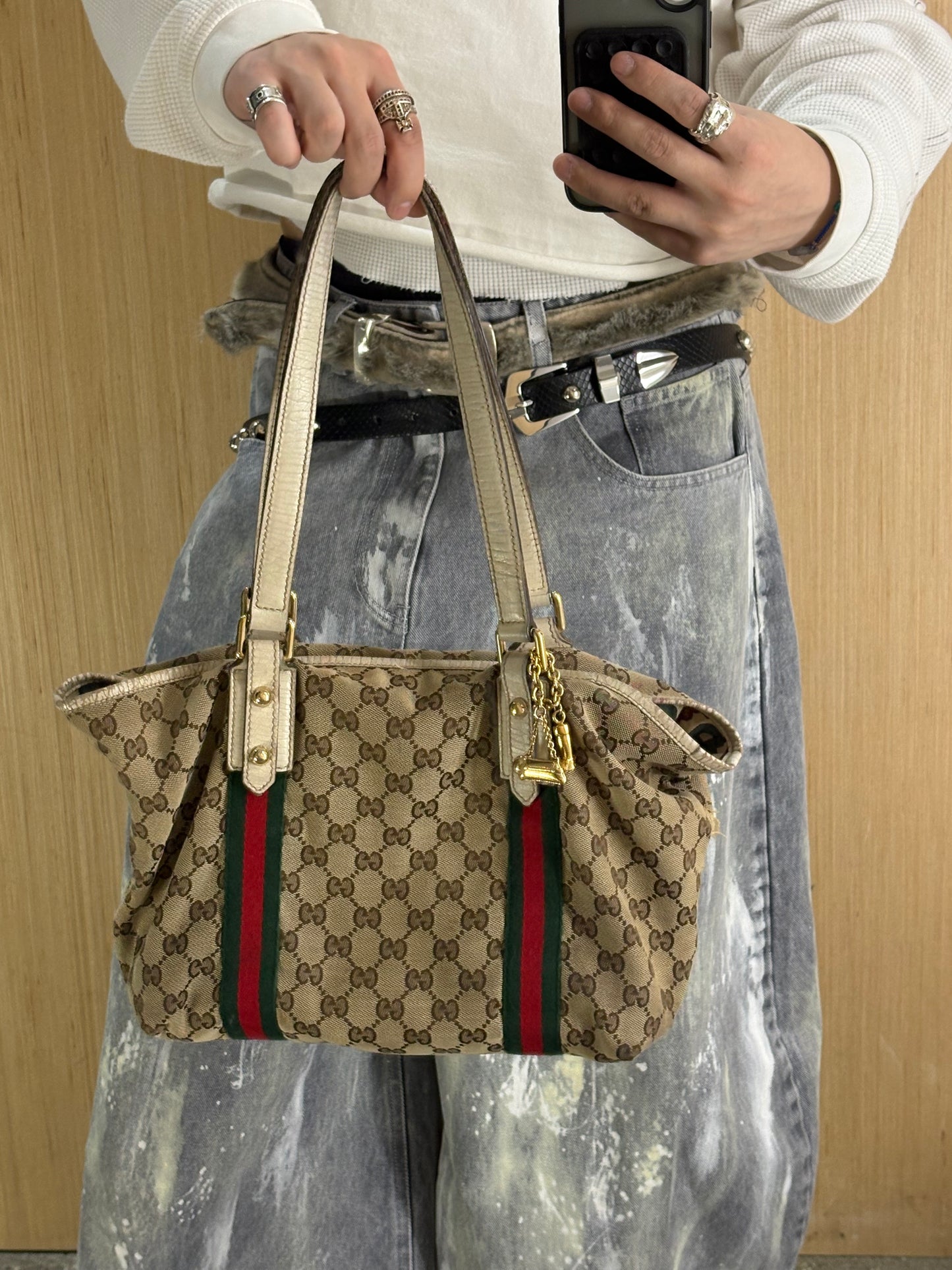 (OS) Gucci Sherry Line Tote Bag — (As is)