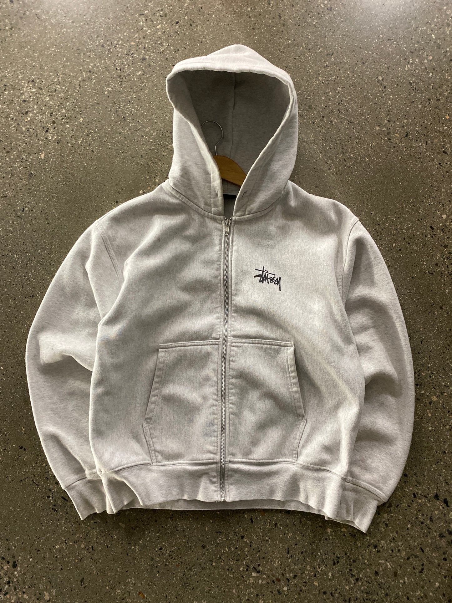 (S) Stussy Thick Zip Up Grey