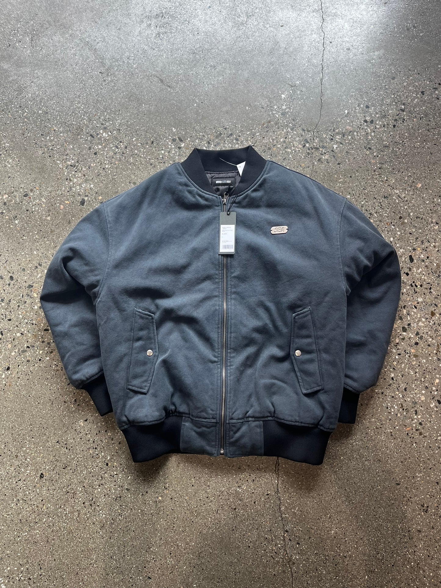 (L) BNWT Wind & Sea Canvas Bomber Jacket