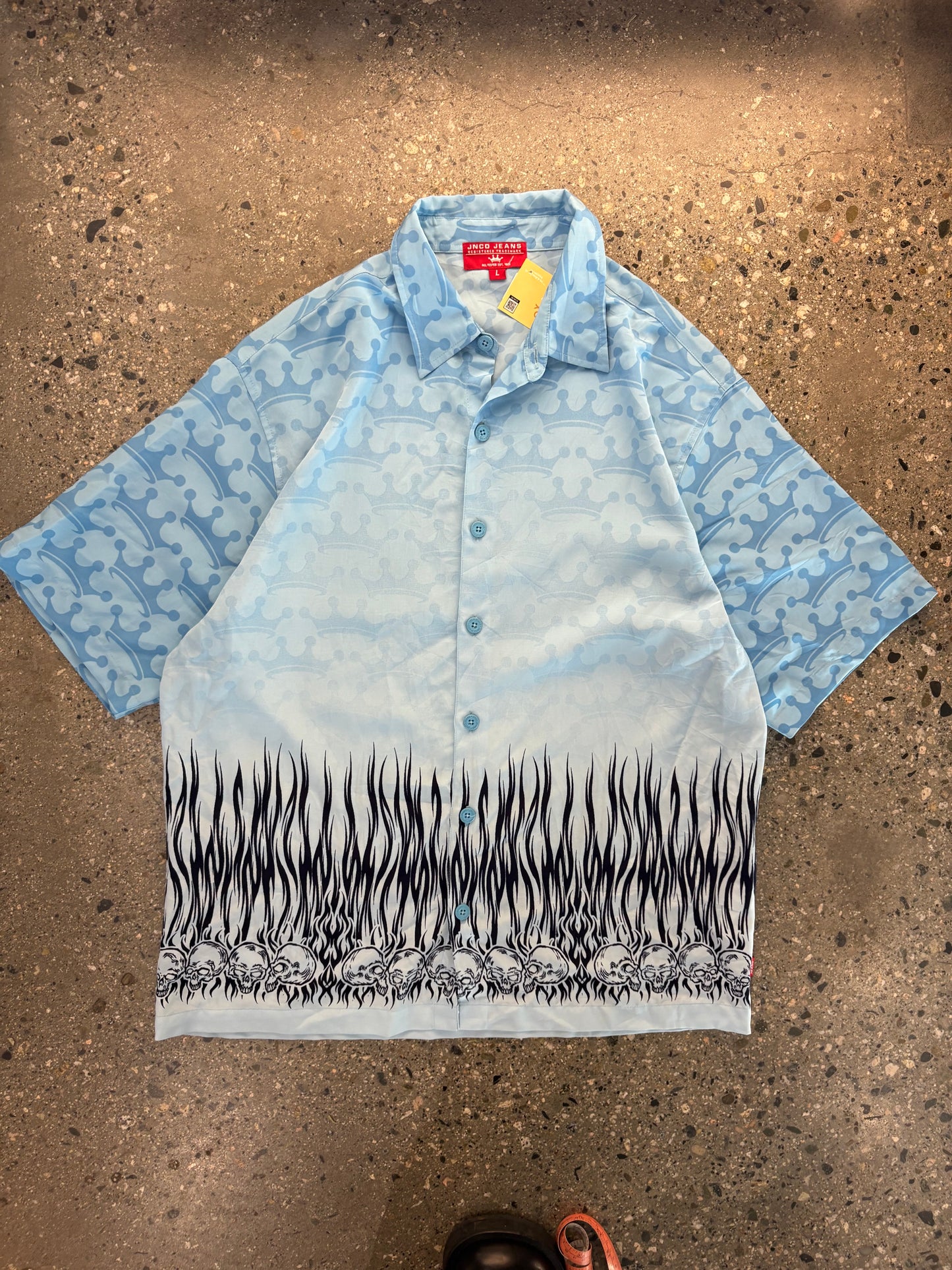 (L/XL) JNCO Flame Button up