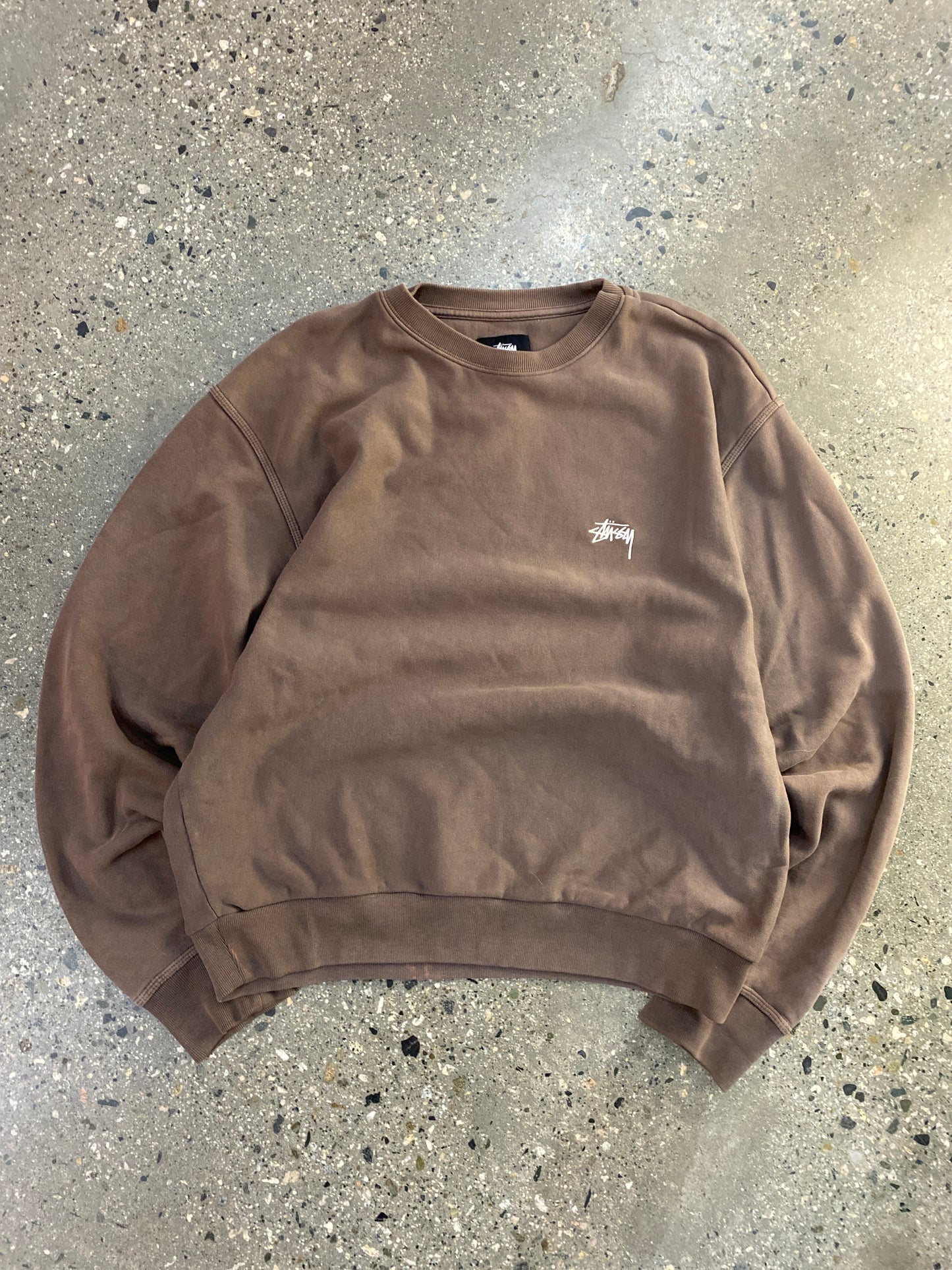 (M/L) Brown Stussy Crewneck
