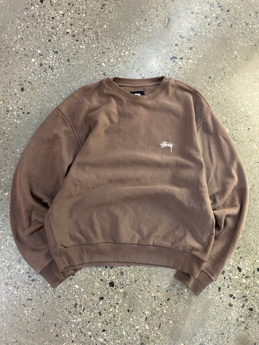 (M/L) Brown Stussy Crewneck