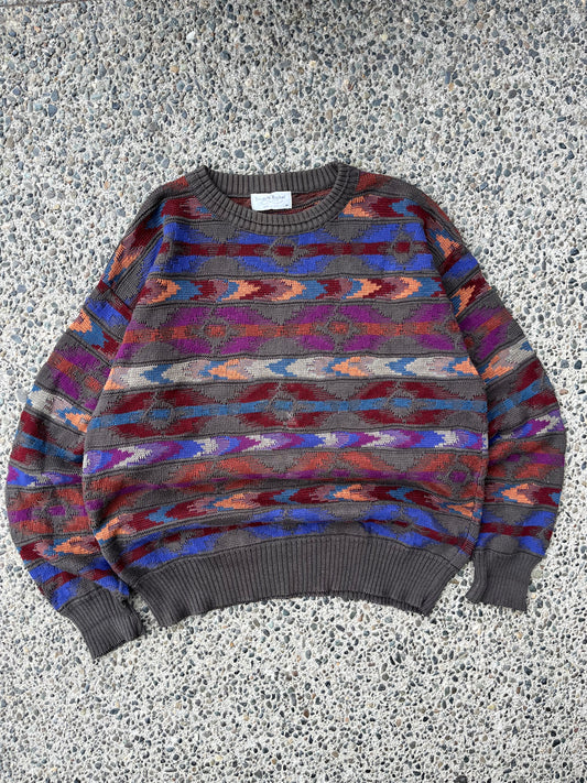 (M) 90s Tricots 3D Textured Cotton Knit