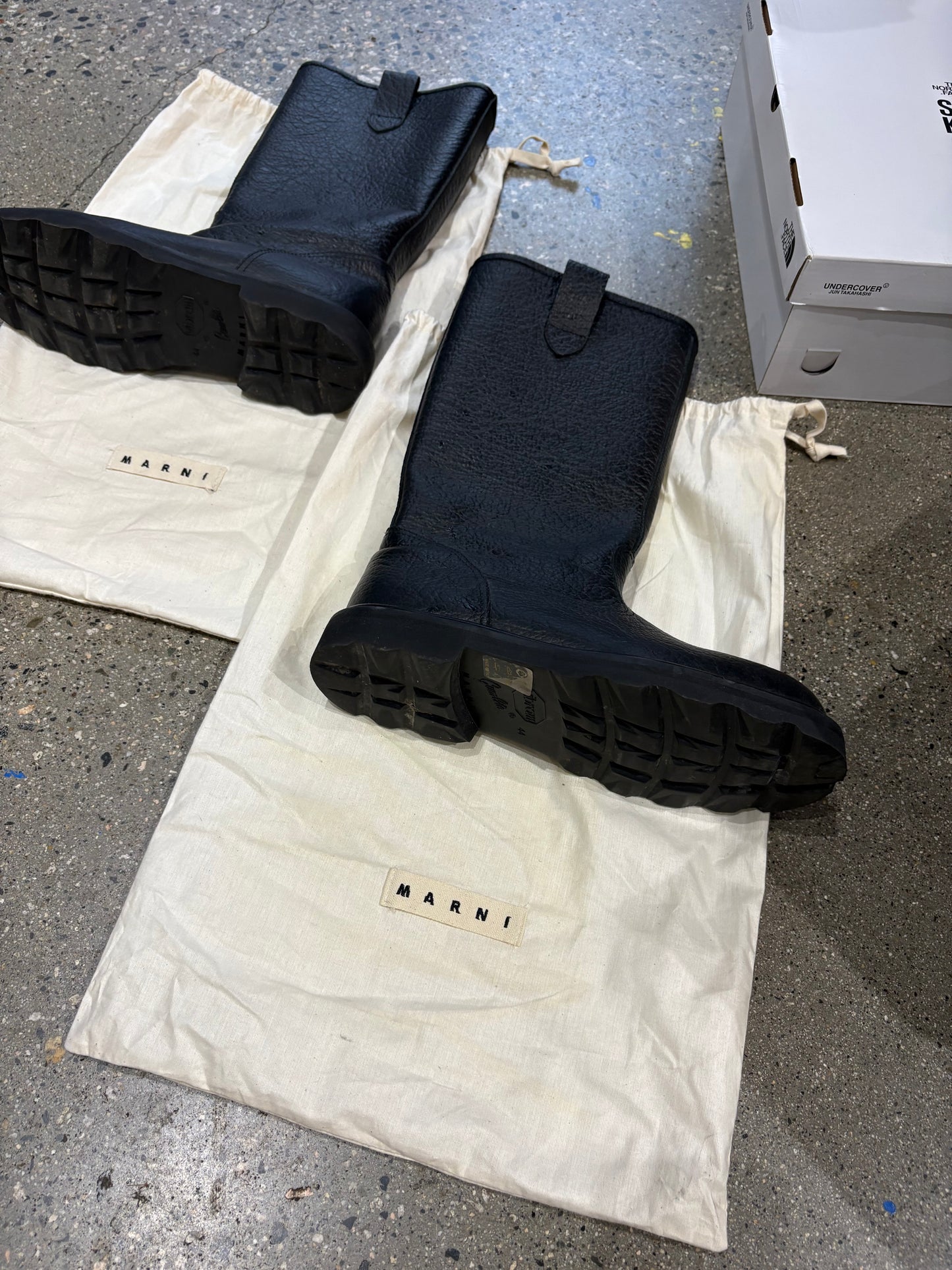 (EU44) Marni Black Leather Calf Boot *retail $1150