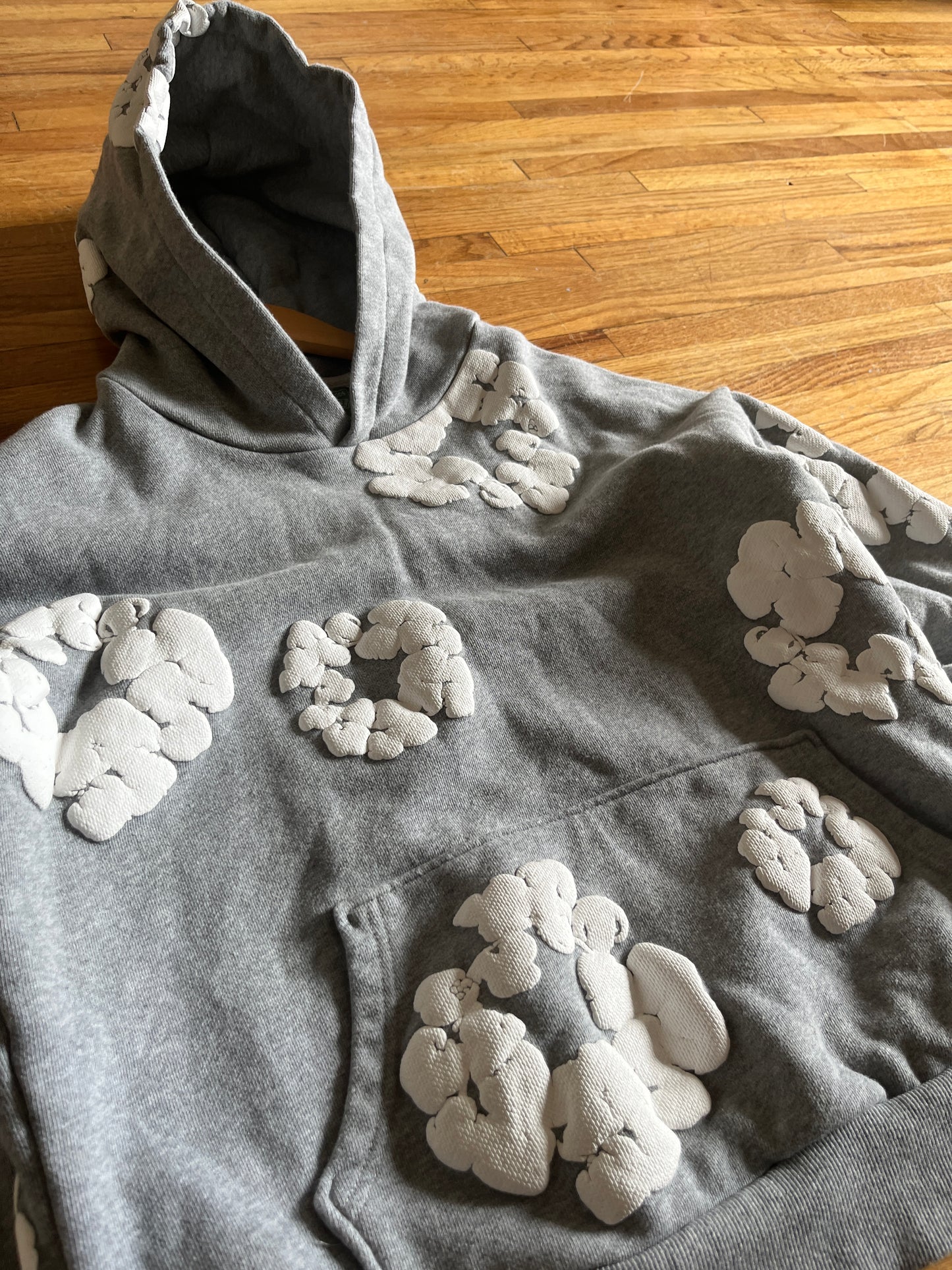 (L) Grey Denim Tears Hoodie