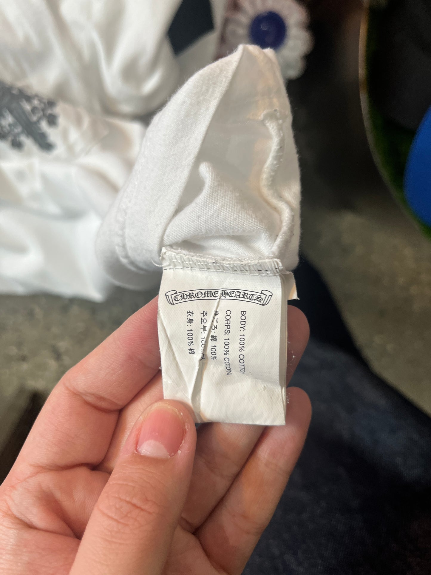 (M) Chrome Hearts White Dagger Tee