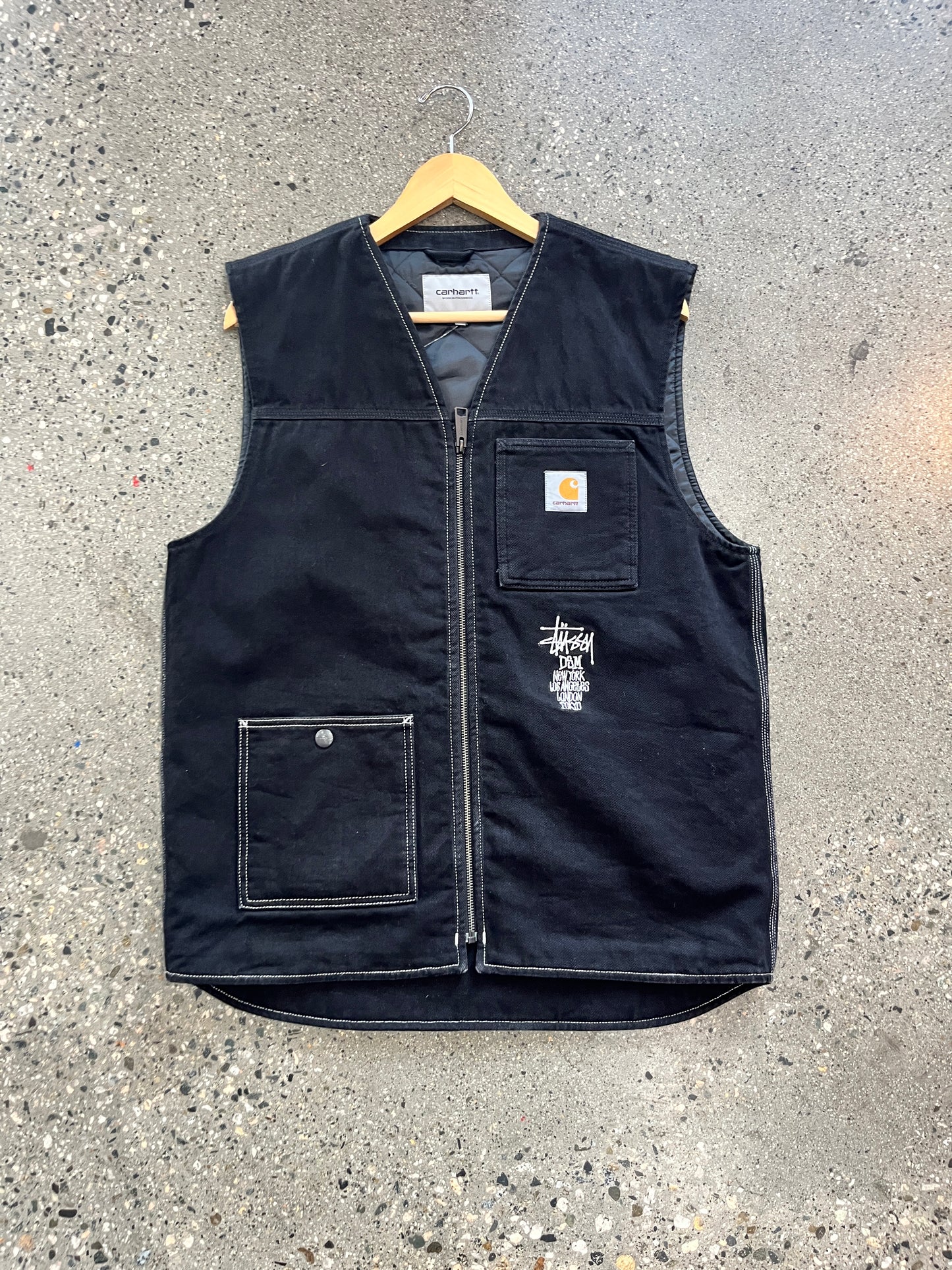 (M) Stussy x Carhartt WIP Canvas Work Vest