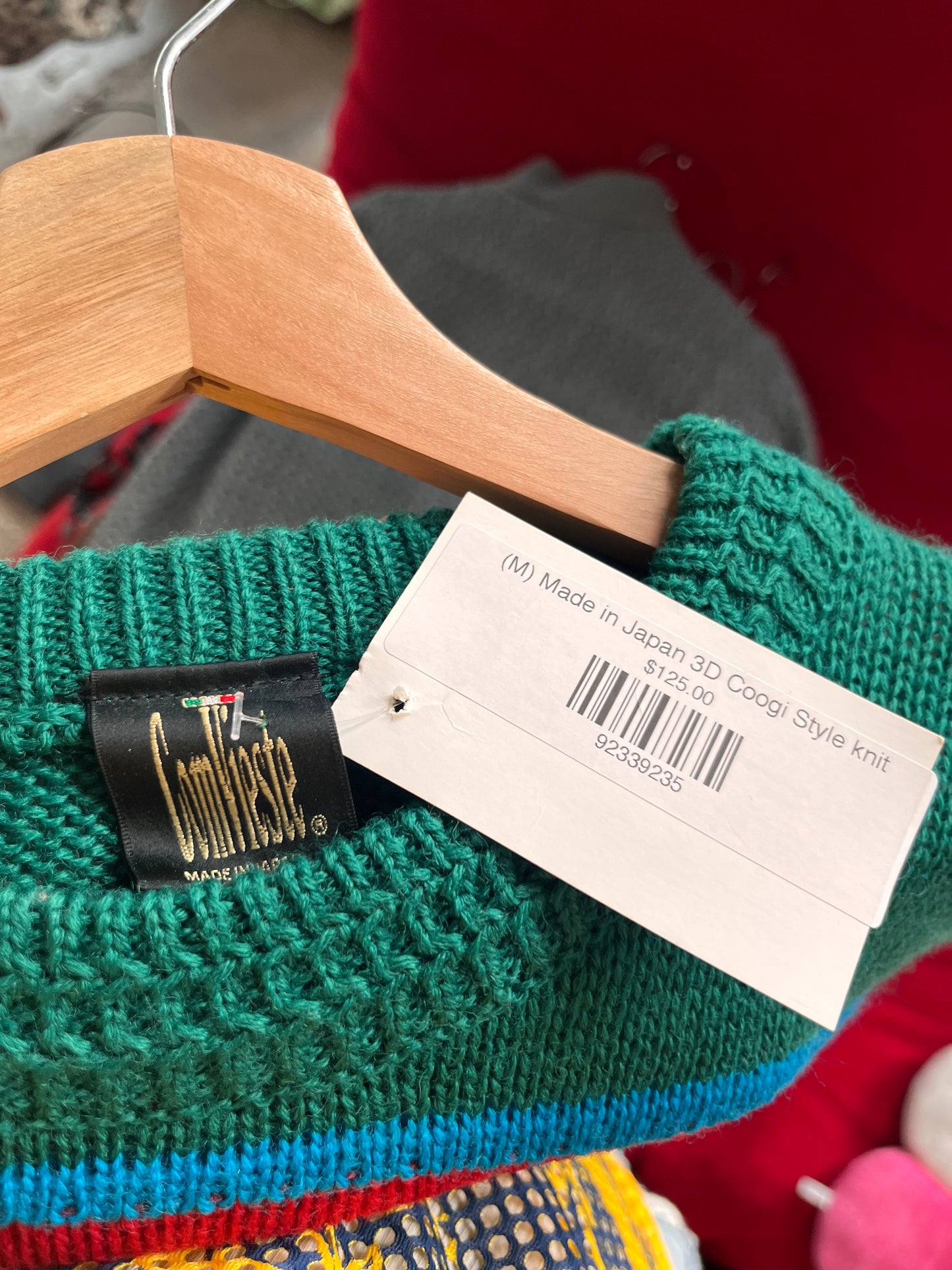 (M) Made in Japan 3D Coogi Style knit