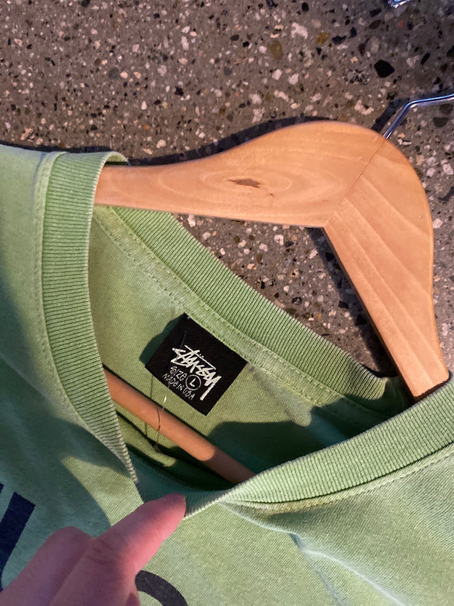 (L) Stussy Green N4 Tee