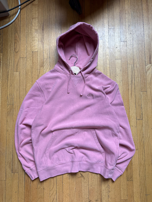 (L) Stussy Baby Pink Tonal Hoodie