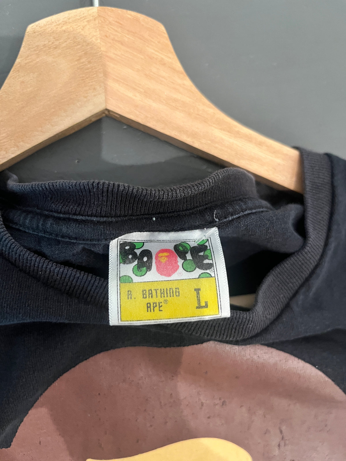 (L) Black Bape Doublesided Tee