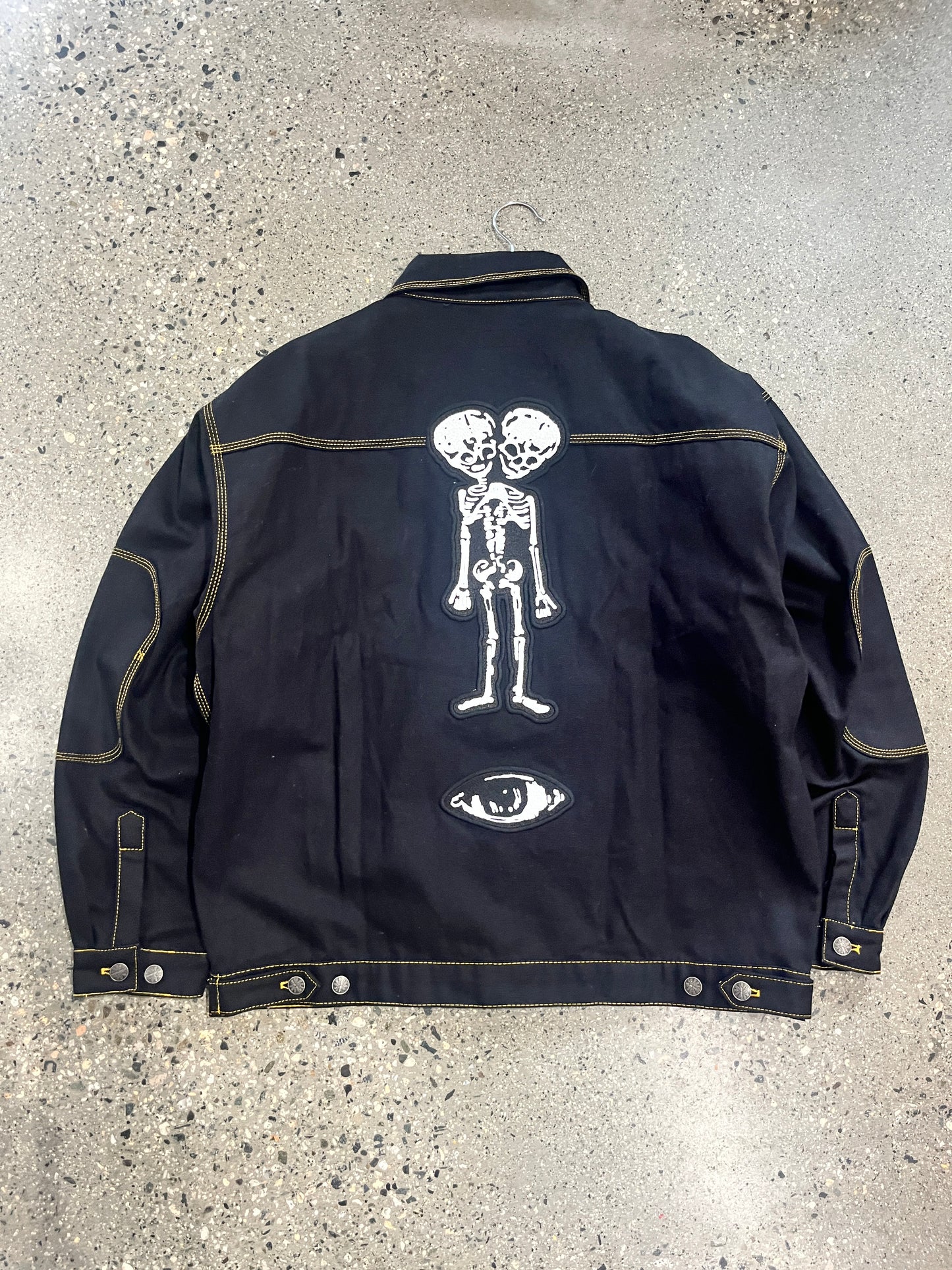 (L) F*cking Awesome Twin Skull Denim Jacket