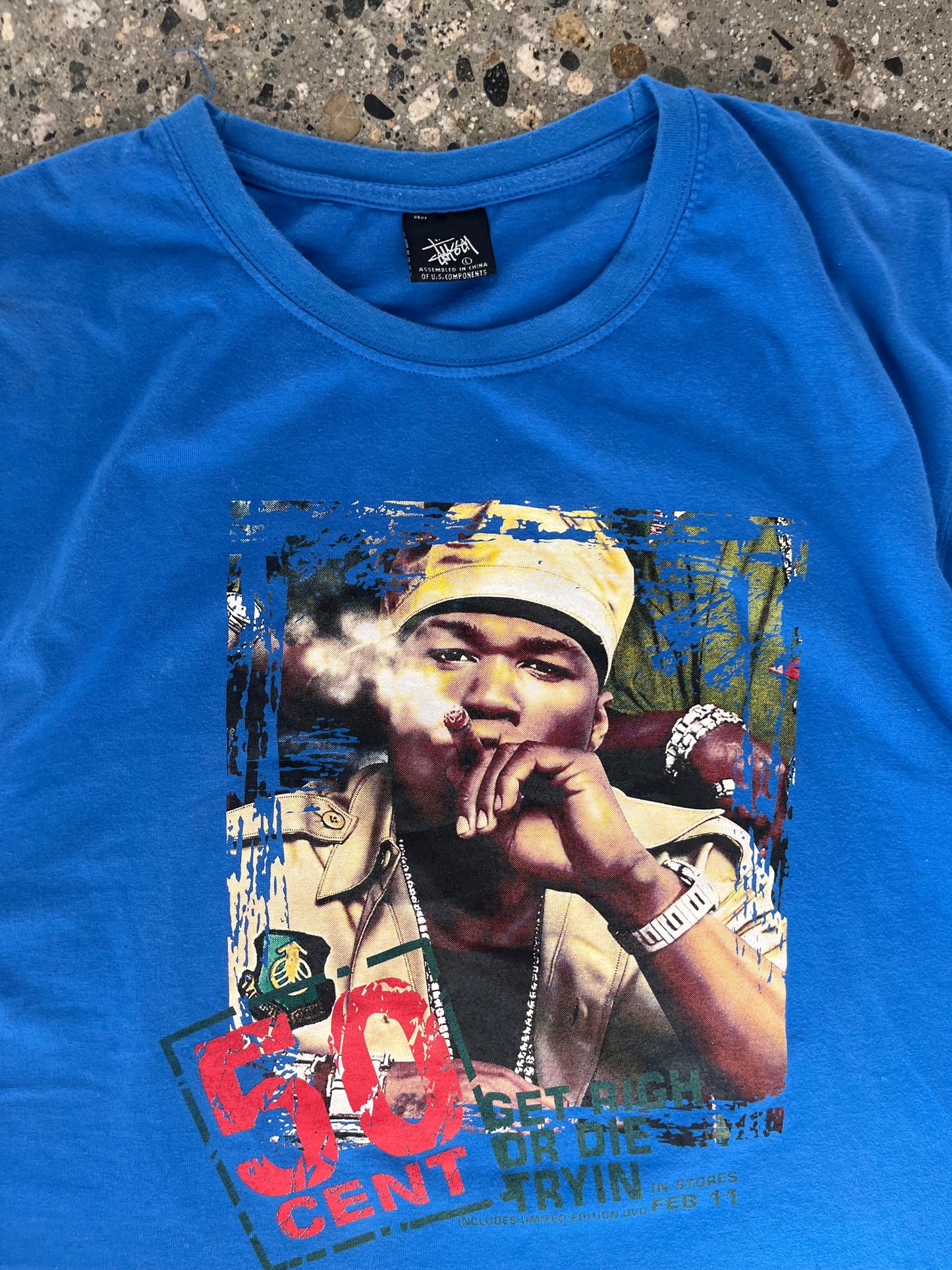 (M) Stussy x 50 cent Collab tee boot