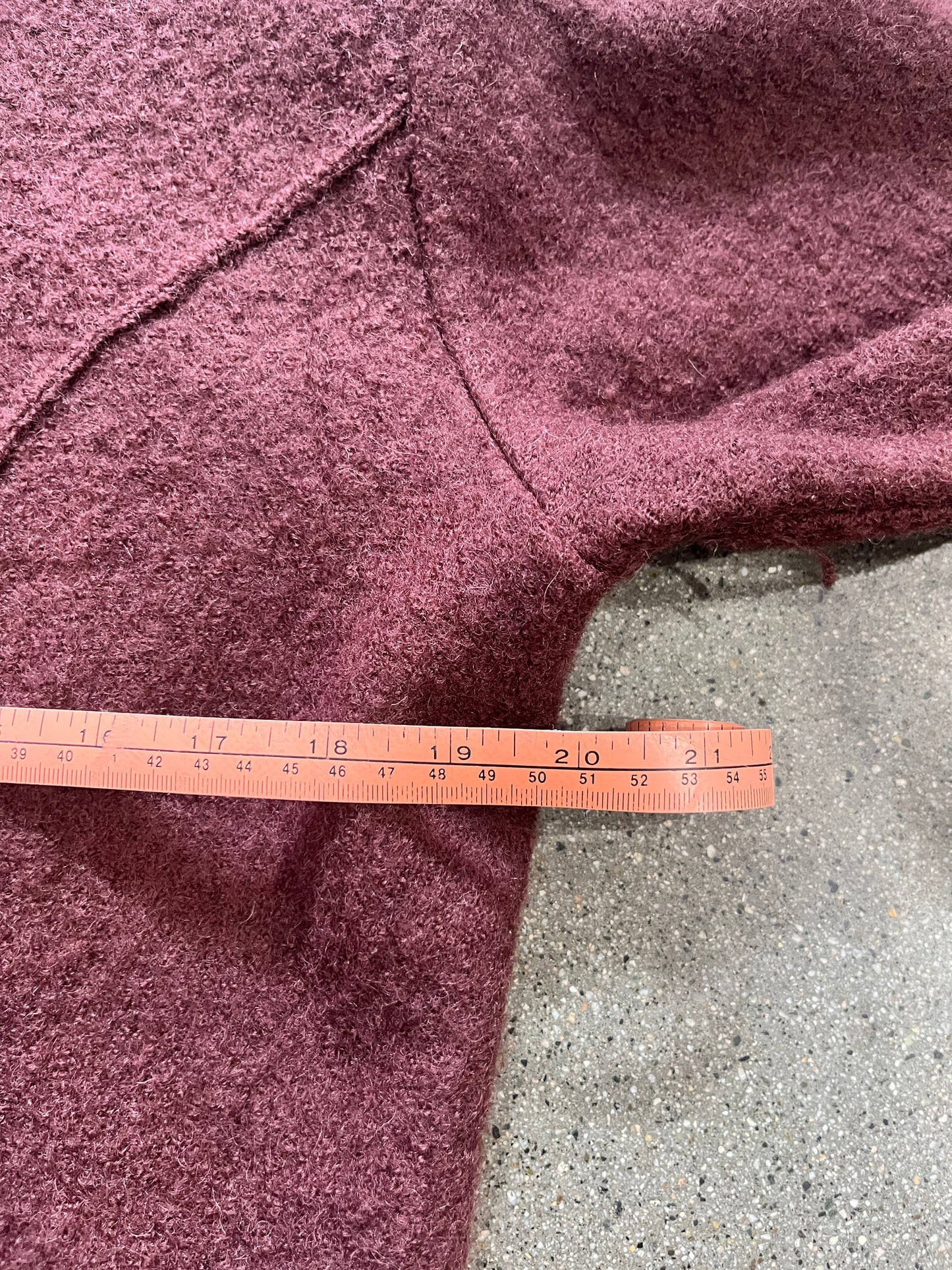 (S/M) Lisa Burgundy Wool Jacket