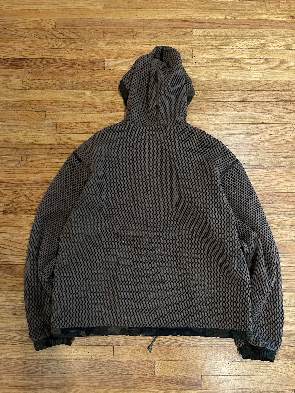 (M) BNWT Stussy Layered Mesh Hooded Reversible Jacket - Woodland
