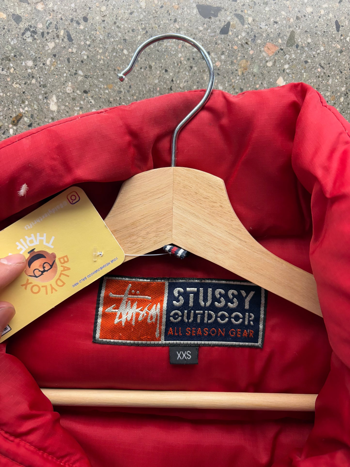 (M) Vintage Stussy Down Puffer Red