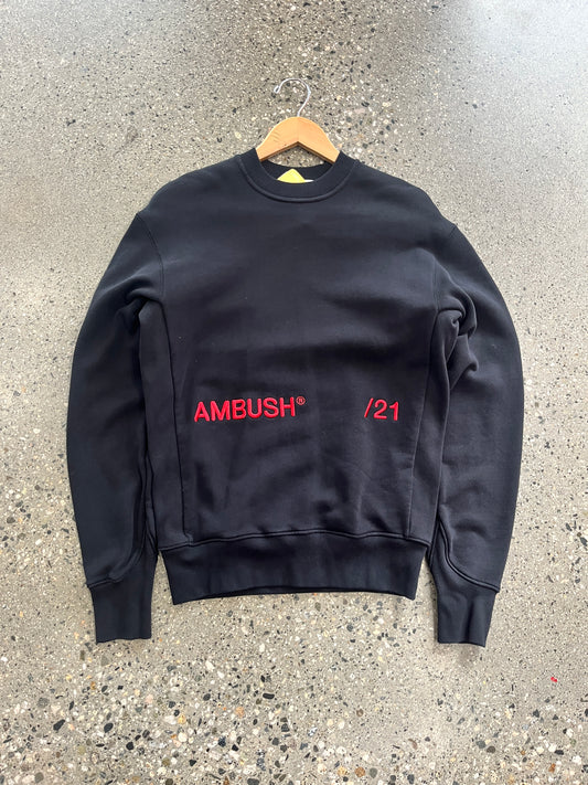 (XS/S) Ambush Script Black Crewneck