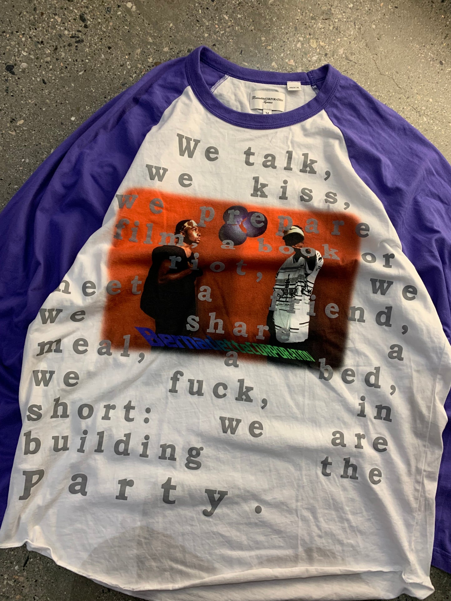 (M) Supreme Bernadette Corporation Baseball Tee