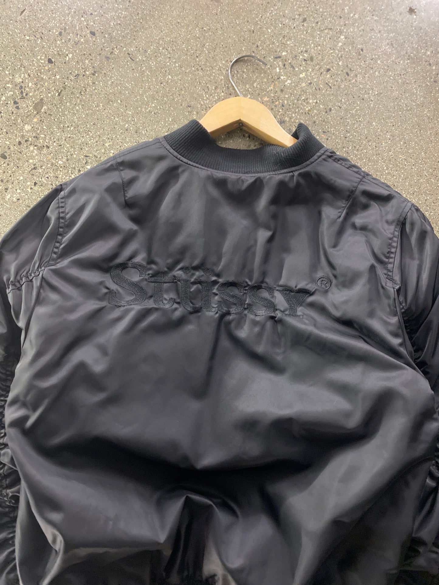 (L) Stussy Back Script Varsity Bomber