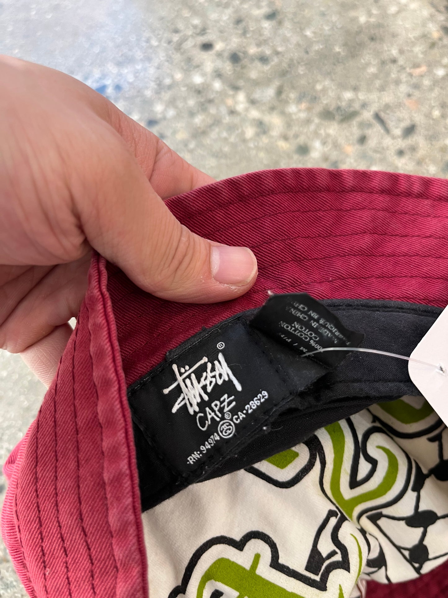 (S/M) Older Stussy Red Bucket Hat