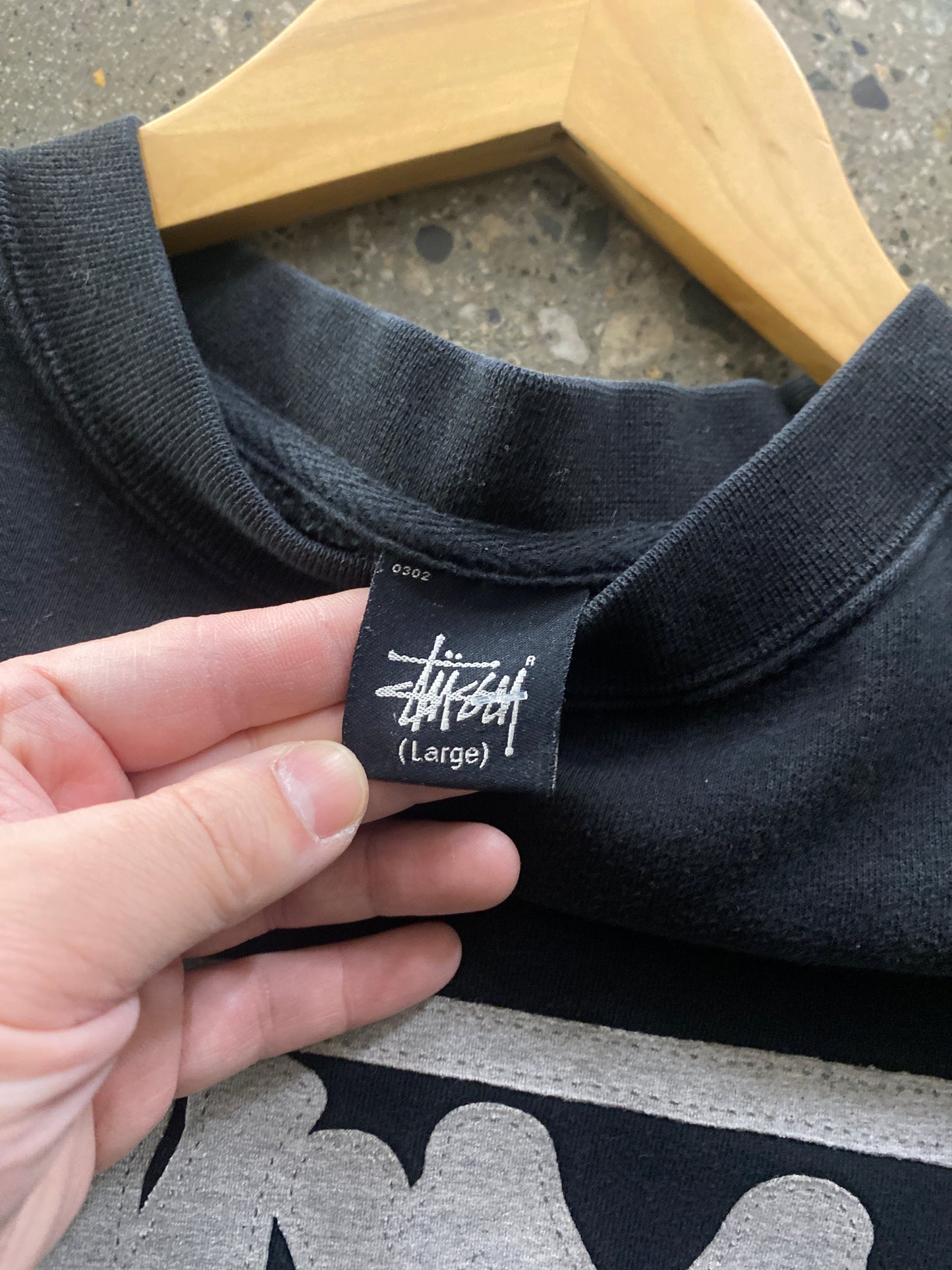(L) Early 00s Stussy Script Crewneck