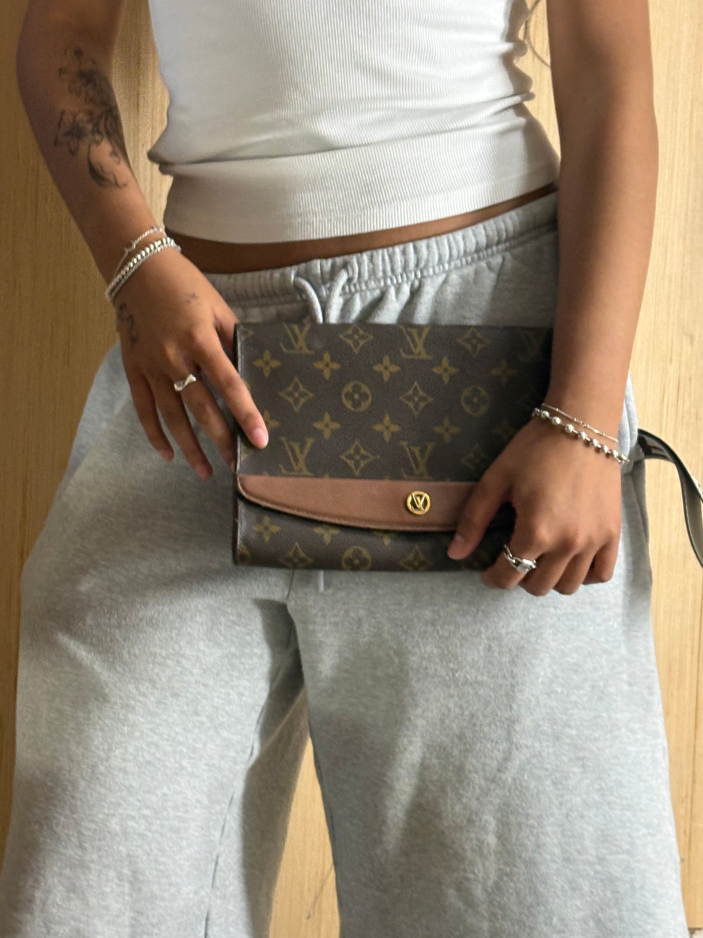 Louis Vuitton Monogram Bordeaux Clutch ( Missing Crossbody Strap )