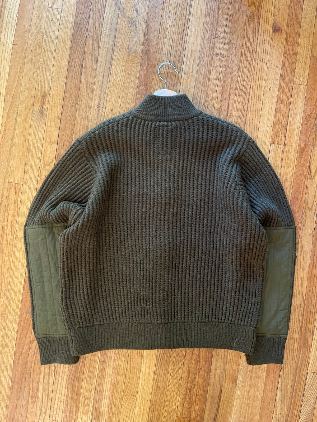 (L) BNWT Stussy Military Patch Green Zip Sweater ( Retails for $335 )